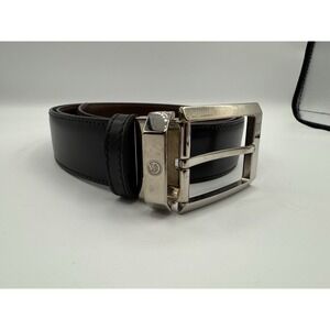 Caran d'Ache Reversible Leather Black Reversible Belt Size 34